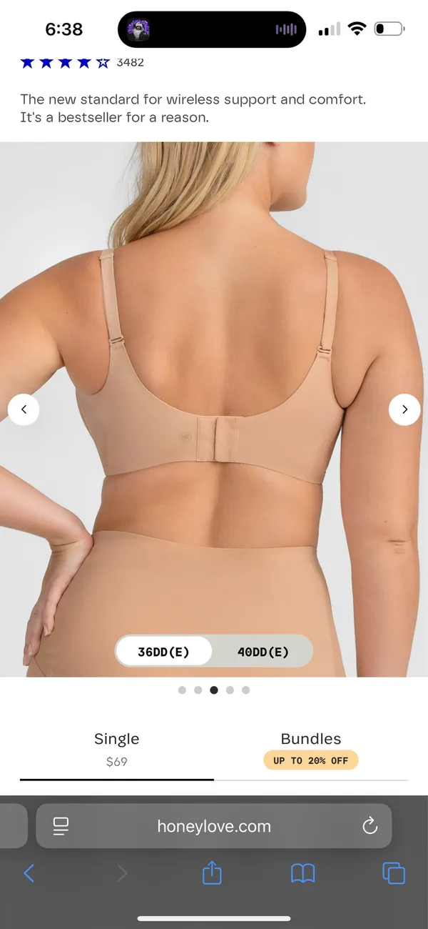 HoneyLove Crossover Bra Tan - Image 2