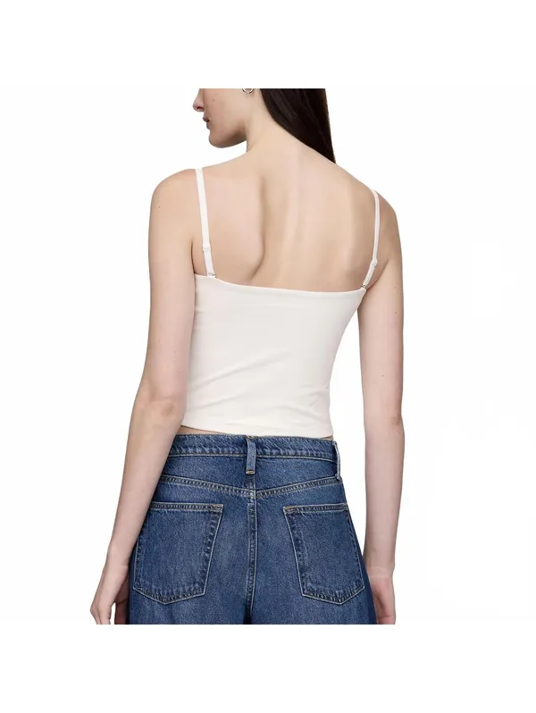 Gap CloseKnit Crop Tube Top Cotton Blend New Off White NWT Small - Image 7