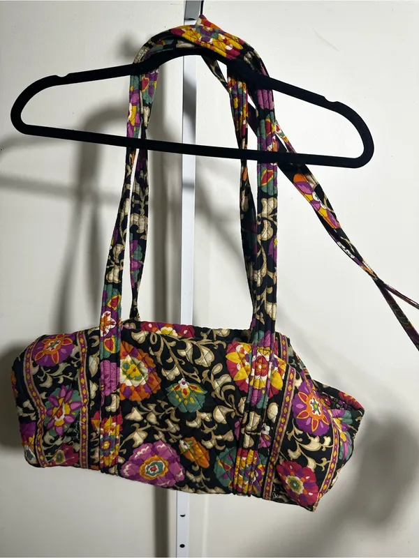 Vera Bradley Night and Day RETIRED Floral Small Duffel & Crossbody Bag Set - Image 2