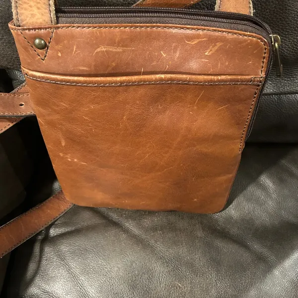 Fossil Brown Leather Crossbody Bag - Image 5