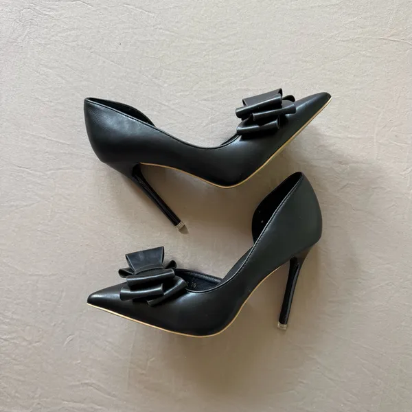 BIGTREE Black Bow Pump Heels - Image 4