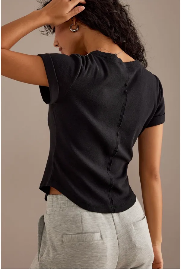 Pilcro Anthropologie Andie Henley T-shirt - Image 3