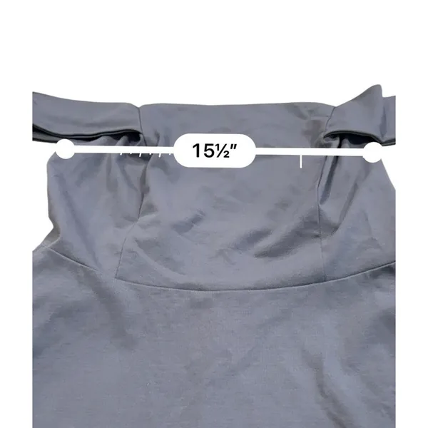 Torrid Off Shoulder Peplum Top dark gray, Torrid Size 2 / 2X (18/20) NEW NWT - Image 9