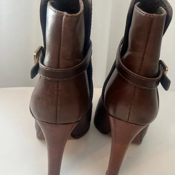 Tory Burch Brown Leather Ankle Boots - Image 4