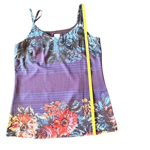 Cabi Artist Cami Painterly Floral Spaghetti‎ Strap Tank Top Camisole Medium - Image 10