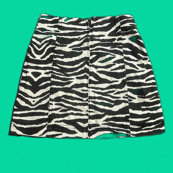 Zebra Print Mini Skirt - Image 2