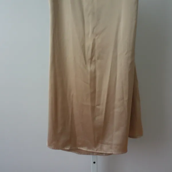 Papermoon Satin Office Siren Bella Swan Dainty Ethereal Mini Slip Dress L Beige - Image 3