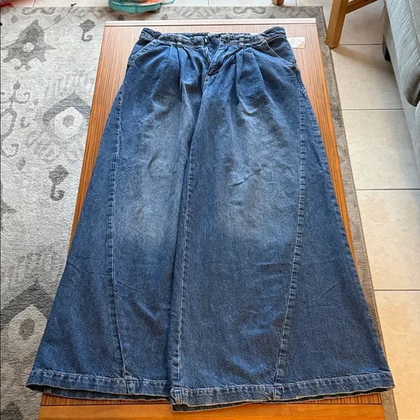 We The Free Wide Leg Blue Jeans! - Image 3