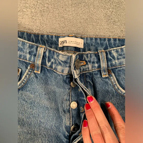 Zara Denim cutoff Blue Women Shorts 4 - Image 5