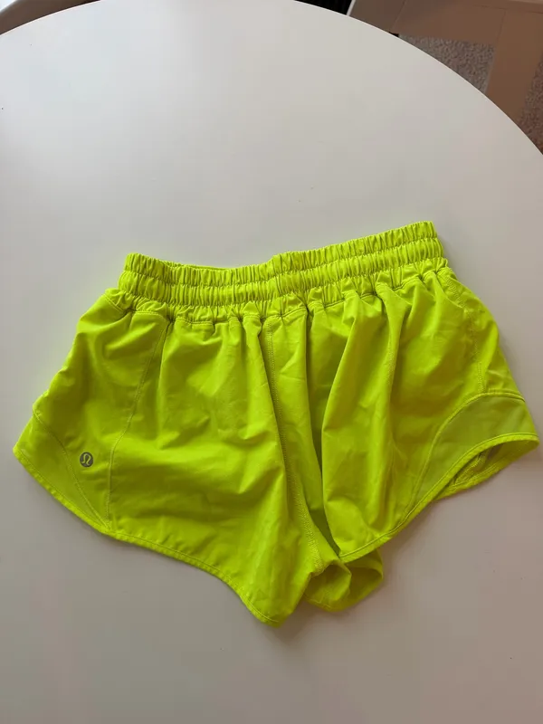 Lululemon Hotty Hot Shorts Neon Yellow 2.5" - Image 2