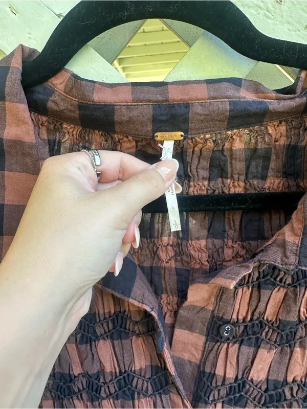 Free people plaid mini dress - Image 4