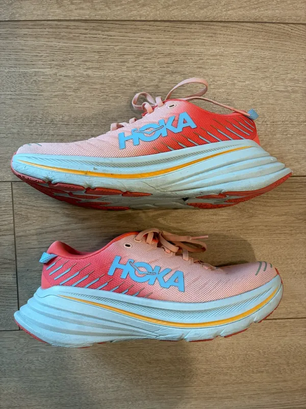Hoka Women’s Bondi X Camellia Peach Parfait Running Shoe Sneaker Size 9.5 - Image 2