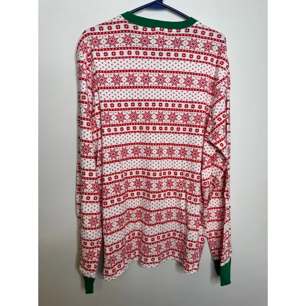 Carter's Pajama Set Adult XXL Red White Fair Isle Excellent Snowflake Holiday - Image 5