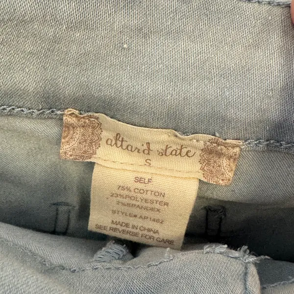 Altar'd State High Waist Wide Leg‎ Jean with Tie Light Wash Small AP1462 - Image 7