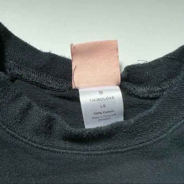 Thirdlove Black Weekend Terry Sweatshirt Size Large - Image 4