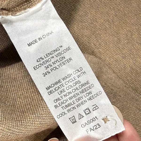 Quince Eco-Knit‎ Milano Stitch Oversized Shirt Jacket Warm Taupe Womens Size M - Image 5