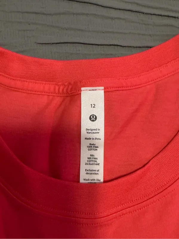 lululemon athletica Women's Short Sleeve Crew - Coral - Image 3