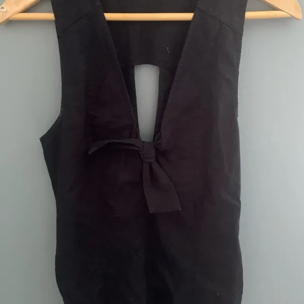 Free people black tie knot keyhole romper - Image 9