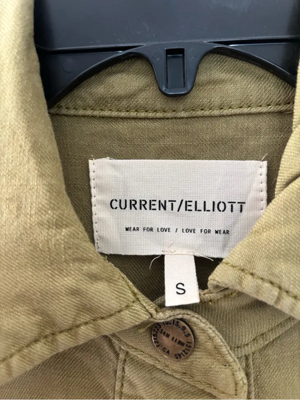 Current/Elliott Olive Utility Belted Romper Shorts - Image 6
