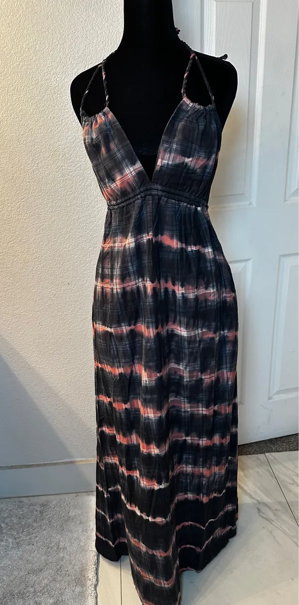 Lovestitch Marfa Dress Maxi Tie-Dye Blue Pink - Image 3