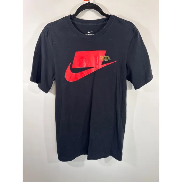 Nike Mens Graphic‎ Tee Black Red Just Do It SP/SU 2020 Short Sleeve Small - Image 3