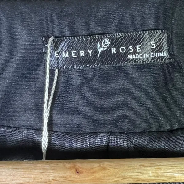 NWT Emery Rose Cropped Tweed Jacket Black‎ Old Money Sophisticated Preppy Size S - Image 5
