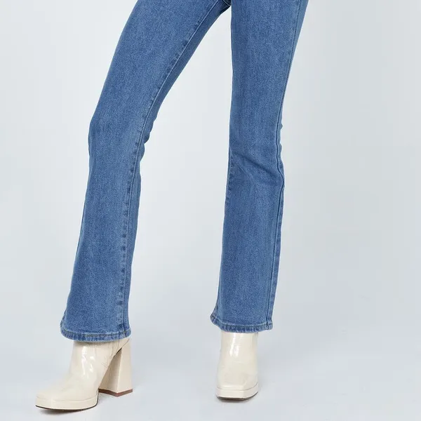 Princess Polly Dark Wash Flare Denim Jeans Size 12 - Image 4