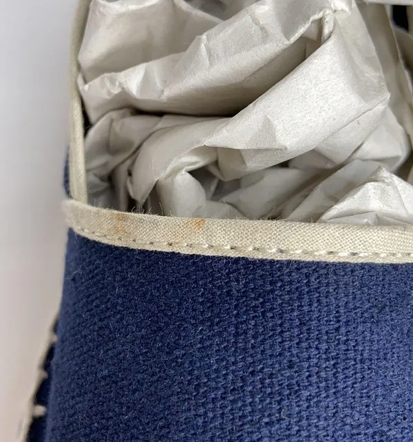 Toni Pons Blue Canvas Espadrilles Tan Trim Slip-On - Image 13