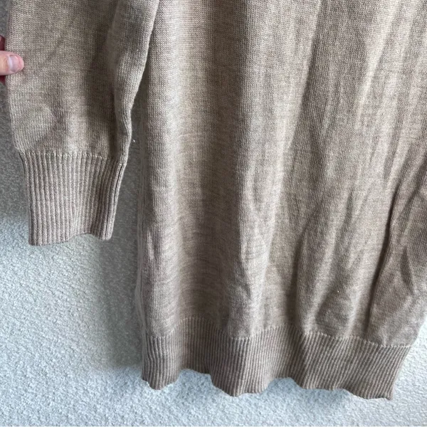 Sezane Women’s Mathie‎ Sweater Dress Wool Beige Camel Dress Size Medium - Image 7