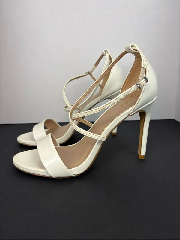 Mix No. 6 Women's Strappy High Heel Sandals in Cream - Image 9