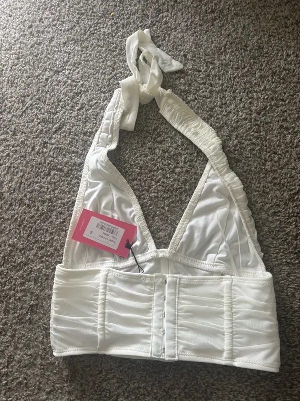 Edikted Corset Halter Crop Top - Image 3