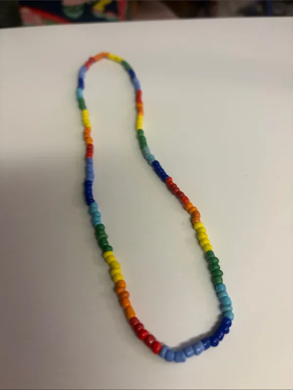 Multicolor Seed Bead Necklace - Image 2