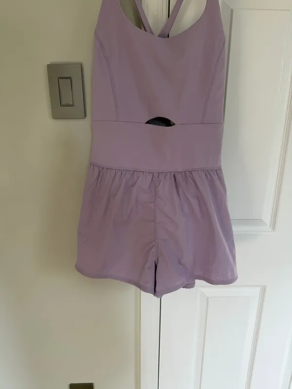 Free People Movement Righteous Runsie Athletic Romper Lilac XL Workout Tennis - Image 5