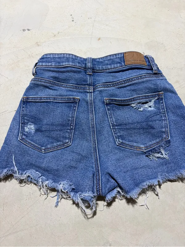 American Eagle Distressed mom Denim Shorts 0 - Image 8