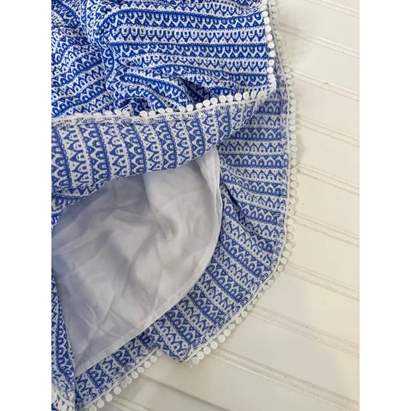 NWT Lulus Chic in Santorini Blue & White Tie-Strap Dress With Pockets Swing Sz S - Image 5
