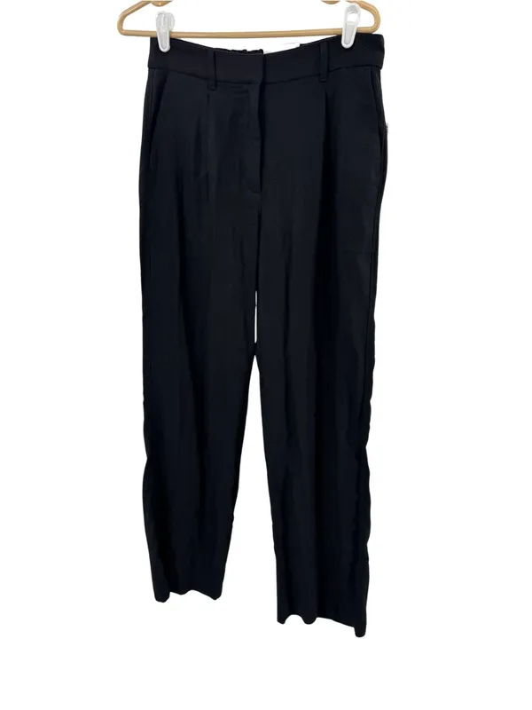 Old Navy Black Extra High-Rise Full Length Pants linen blend M new neutral - Image 2