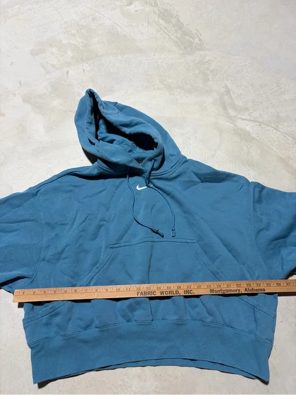 Nike Blue Pullover Hoodie center swoosh logo medium - Image 6