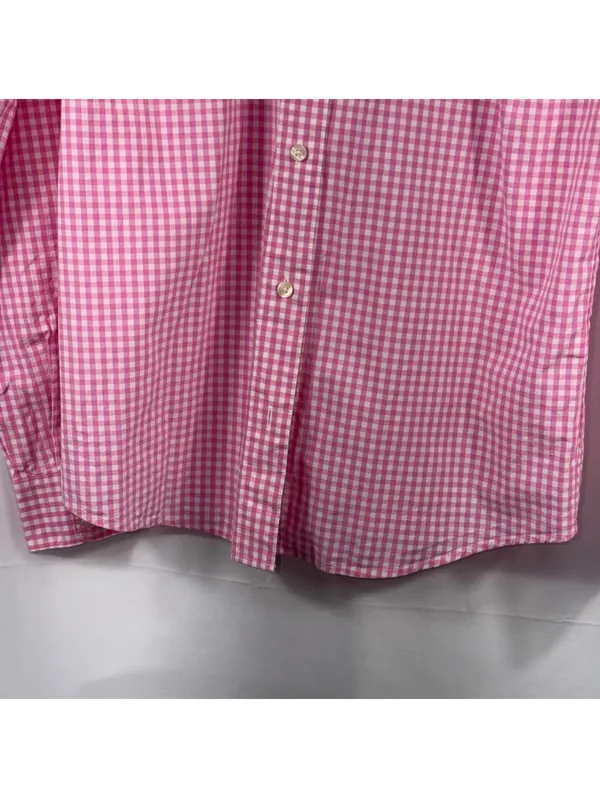 Vineyard Vines Pink Gingham Button Down Shirt Size 8 - Image 4