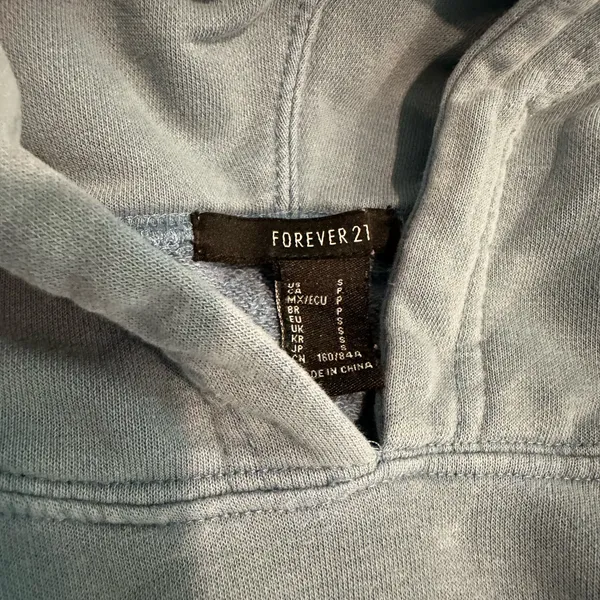 Cropped Blue Hoodie - Image 2