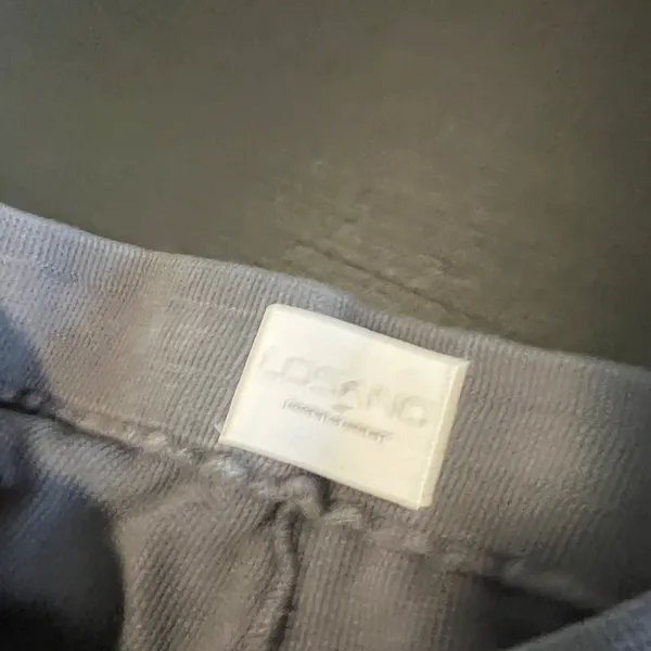 Losano Organic Cotton Waffle Knit Lounge Pants Charcoal Gray Drawstring Small - Image 8