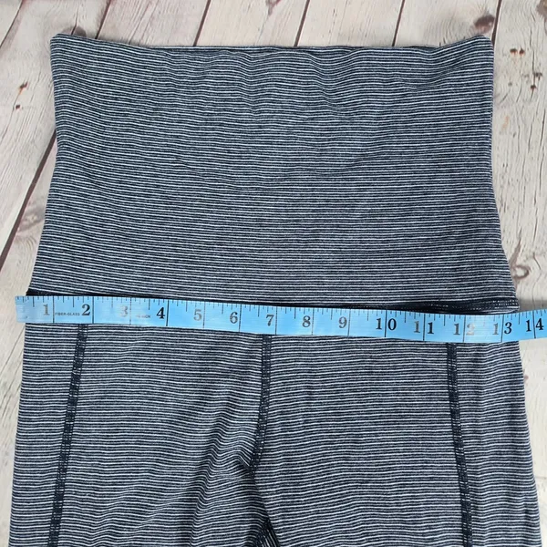 Calvin Klein Performance Athletic Fold Over Leggings Striped‎ Stretch Women's S - Image 9