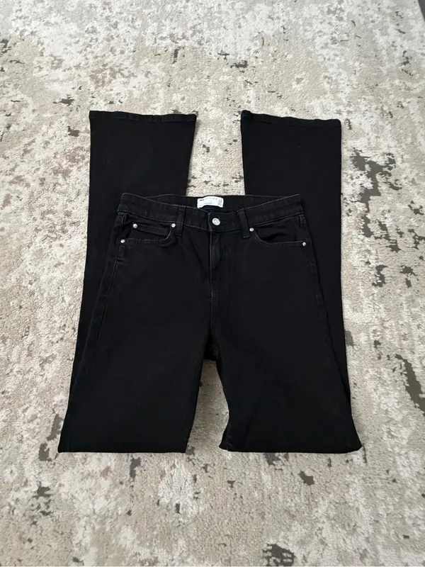ASOS Design Tall Power Stretch Sculpt Flare Jeans in Black Size 30 Length 34 - Image 3