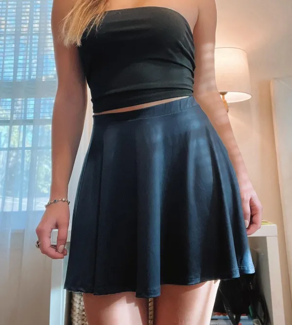 Faux Leather Mini Skirt - Image 2