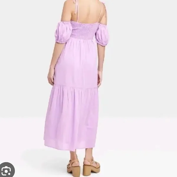 Universal Thread purple midi dress off shoulder size M - Image 2