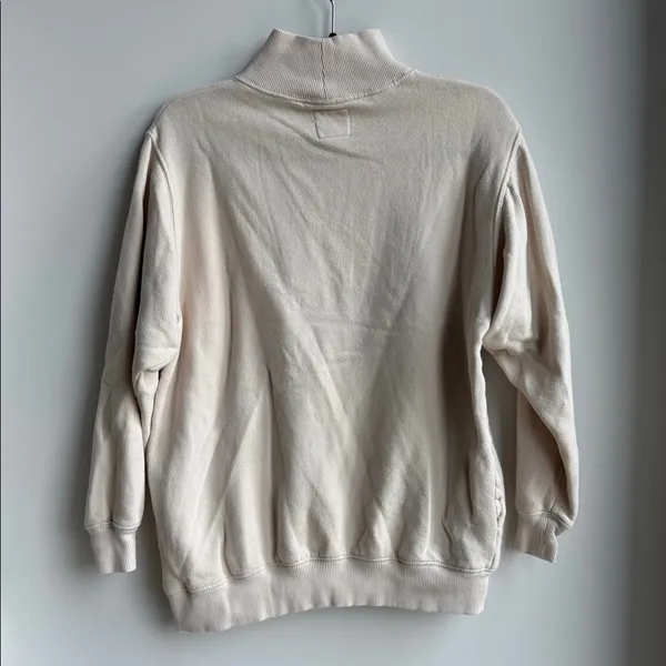 Aerie Cream Cowl Neck Sweatshirt Size XS - Image 7
