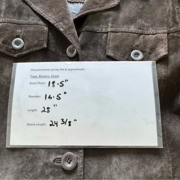 Wilson’s Leather Maxima Brown Suede Leather Jacket Women’s Size M Button Front - Image 10