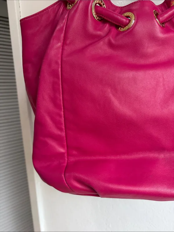 Michael Kors Hot Pink Tassel Tote Bag Purse - Image 10