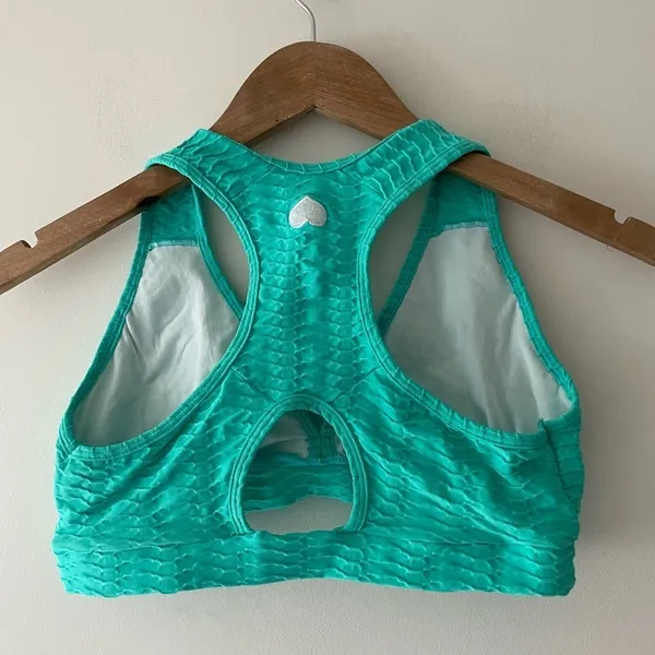 Booty‎ By Brabants Aqua/Seafoam Sports Bra Top Original Fabric - Image 2