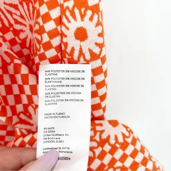 NEW Urban Outfitters Arlo Zip A-Line Mini Dress Women's Size XS Orange Y2K‎ - Image 7