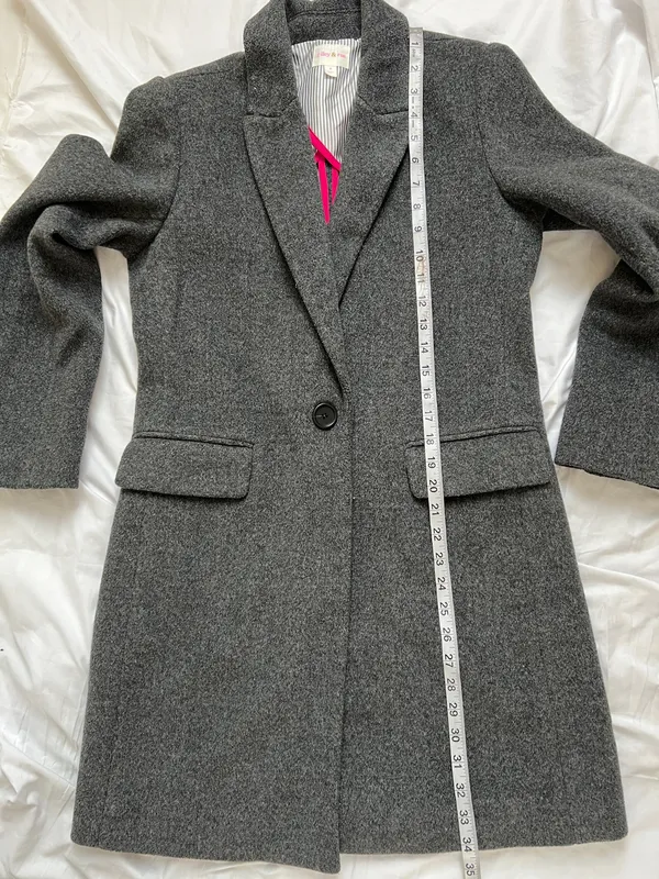 Riley & rae Classic Women's Gray Single-Button Coat - Image 10